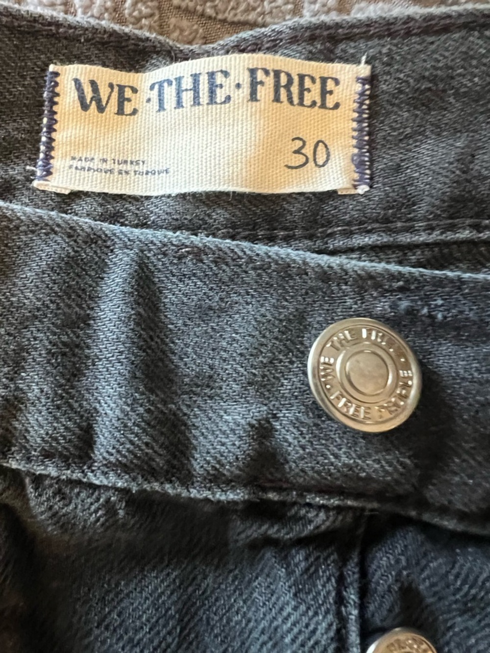 We the Free Ripple Wide Leg Crop Jeans - Fade to Black - Size 30 - Picture 5 of 8